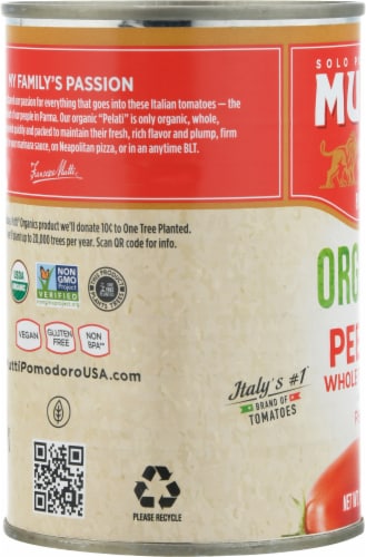 Mutti Organic Whole Peeled Tomatoes Perspective: left