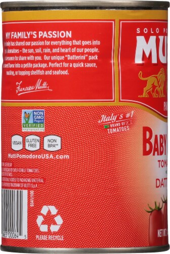 Mutti Baby Roma Canned Tomatoes Perspective: left