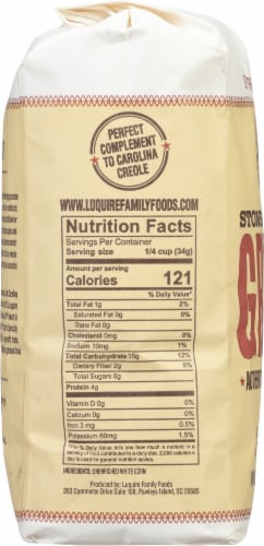 Luquire Family Foods Stone Ground White Grits Perspective: left