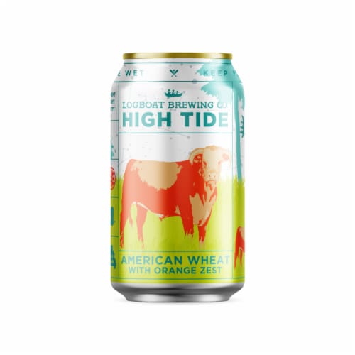 Logboat High Tide Orange American Wheat Ale Perspective: left