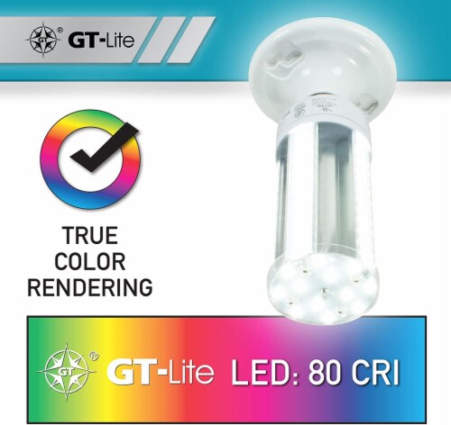 GT-Lite 150-Watt Equivalent Corn Cob Undimmable LED  Light Bulb E26 base in Daylight 5000K Perspective: left