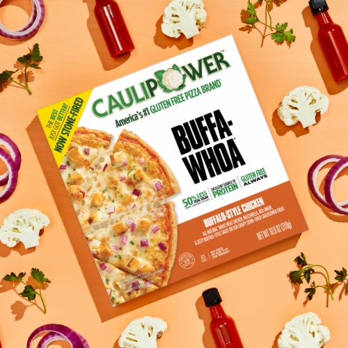 Caulipower Buffa-Whoa Cauliflower Crust Buffalo-Style Chicken Frozen Pizza Perspective: left