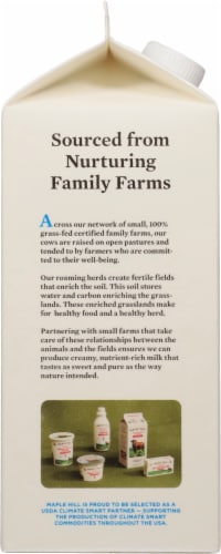 Maple Hill Organic 100% Grassfed Reduced Fat Milk Perspective: left