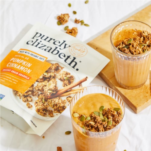Purely Elizabeth Pumpkin Cinnamon Ancient Grain Granola Perspective: left