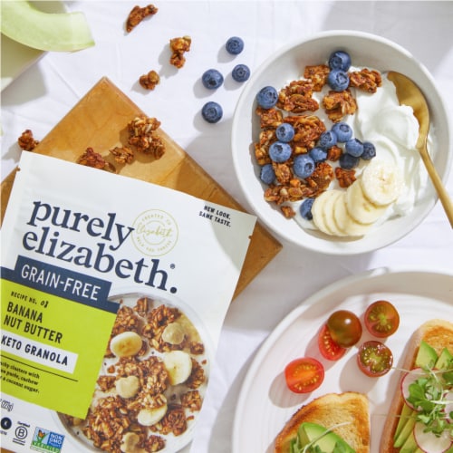 Purely Elizabeth Grain-Free Banana Nut Butter Granola Perspective: left