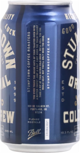 Stumptown Coffee Roasters Nitro Cold Brew Coffee Can Perspective: left