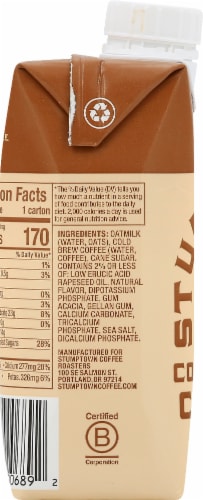 Stumptown Horchata Oatly! Cold Brew with Oatmilk Coffee Perspective: left