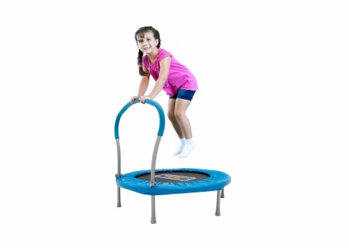 Fred Meyer Bounce Pro My 1st Trampoline Mini Kids Trampoline With Handlebar Blue 36 In