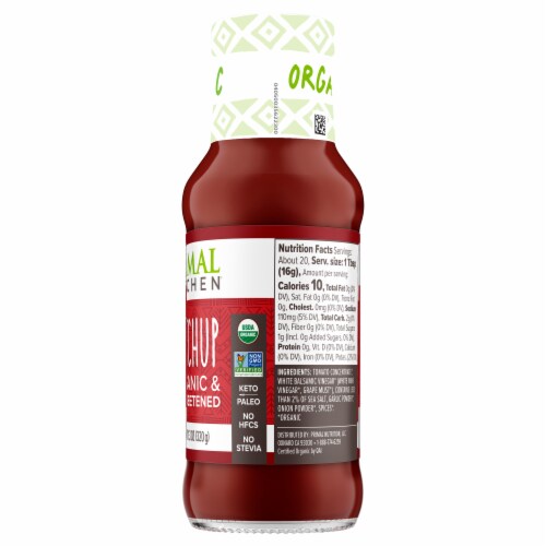 Primal Kitchen Organic and Unsweetened Ketchup Perspective: left