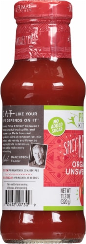 Primal Kitchen Unsweetened Organic Spicy Ketchup Perspective: left