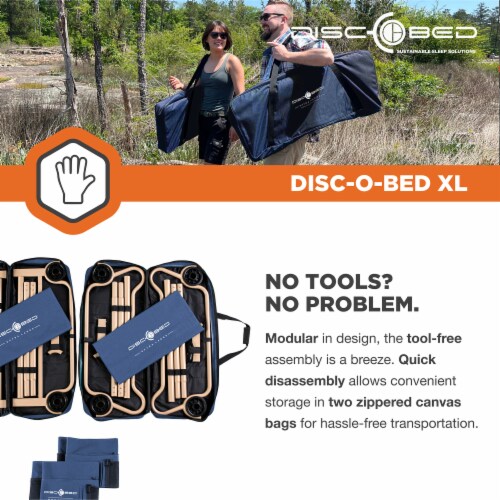 Disc O Bed X Large Cam O Bunk Benchable Double Cot with Storage Organizers Navy 1 Piece Mariano s