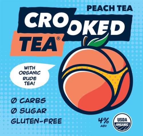 Crook & Marker Crooked Tea® Peach Tea Perspective: left