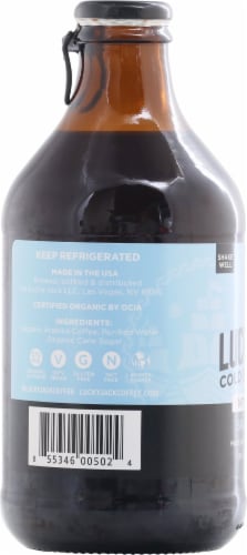 Lucky Jack Organic Sweet Thing Nitro Cold Brew Coffee Perspective: left