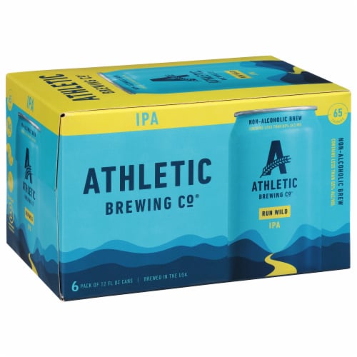 Athletic Brewing Co Non-Alcoholic Run Wild I.P.A. 6-Pack Perspective: left