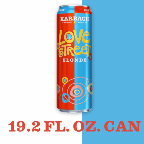 Karbach Brewing Company Love Street® Blonde Beer Perspective: left