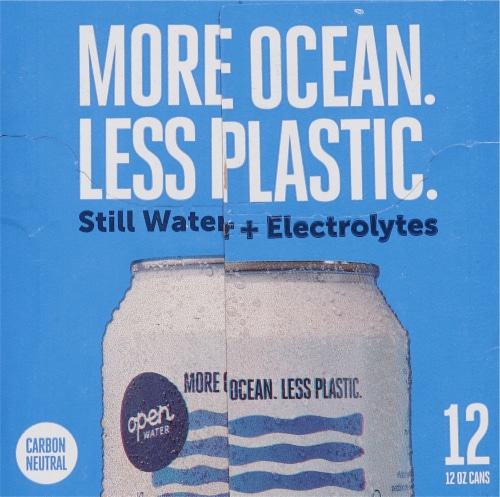 Open Water Electrolyte Still Bottled Water Perspective: left