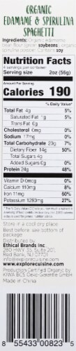 Explore Cuisine Organic Edamame & Spirulina Spaghetti Perspective: left