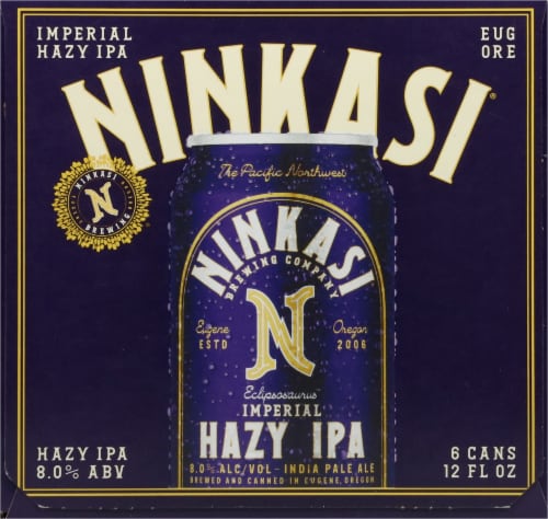 Ninkasi® Brewing Company Imperial Hazy IPA Craft Beer Perspective: left