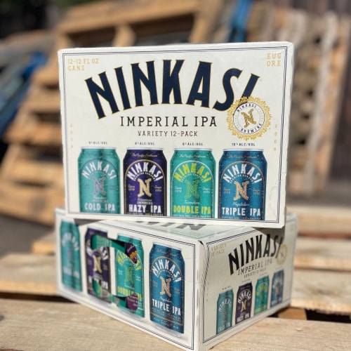 Ninkasi Brewing Company Imperial IPA Craft Beer Variety Pack Perspective: left