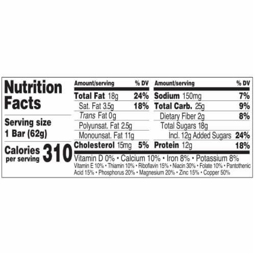 Perfect Bar Chocolate Chip Cookie Dough Nut Butter Protein Bar Perspective: left
