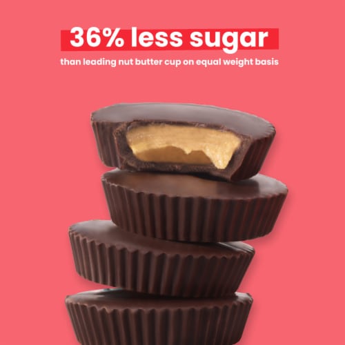 Unreal® Dark Chocolate Peanut Butter Cups Perspective: left