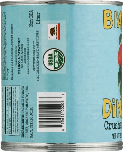 Bianco Dinapoli Organic Crushed Tomatoes Perspective: left