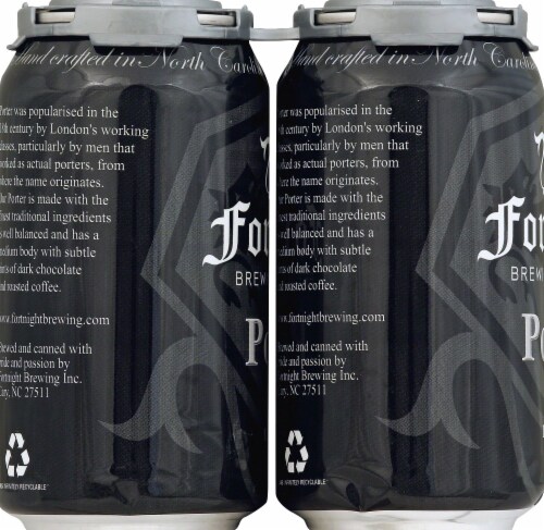 Fortnight Brewing Company Porter Perspective: left