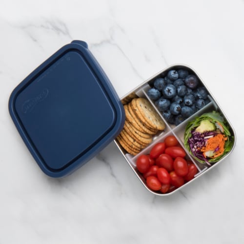 U-Konserve Divided To-Go Medium Stainless Steel Container - Ocean Perspective: left