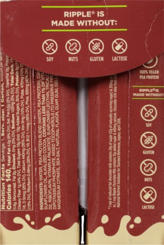Ripple® Dairy-Free Chocolate Milk Perspective: left