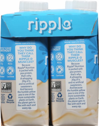 Ripple Vanilla Plant Protien Shakes Perspective: left