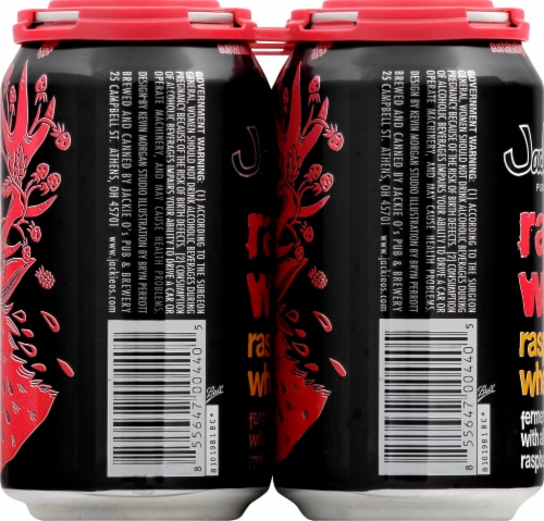 Jackie O's Razz Wheat Raspberry Wheat Ale Perspective: left