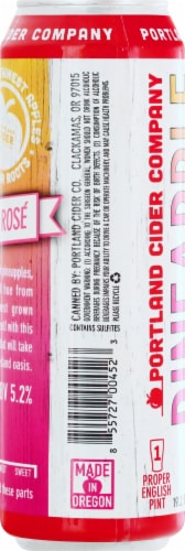 Portland Pineapple Rose Hard Apple Cider Perspective: left