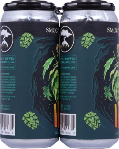 Smog City Brewing West Coast IPA Beer Perspective: left