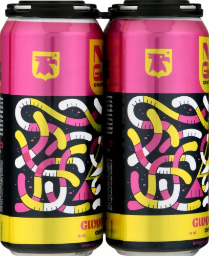 New Glory Craft Brewery Gummy Worms Chewy Pale Ale Perspective: left