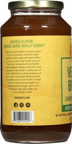 Zoup! Good Really Good® Gluten Free Savory Vegan Veggie Broth Perspective: left