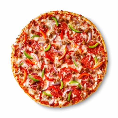 One Bite Supreme Frozen Pizza Perspective: left