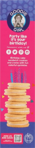 Goodie Girl® Birthday Cake Sandwich Cookies Perspective: left