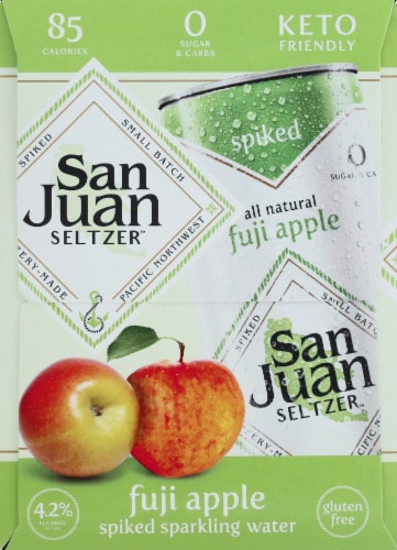San Juan Seltzer Fuji Apple Spiked Seltzer Perspective: left