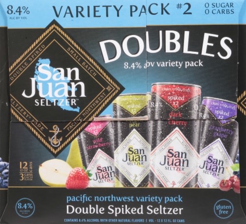 San Juan™ Doubles Spiked Seltzer Variety Pack Cans Perspective: left