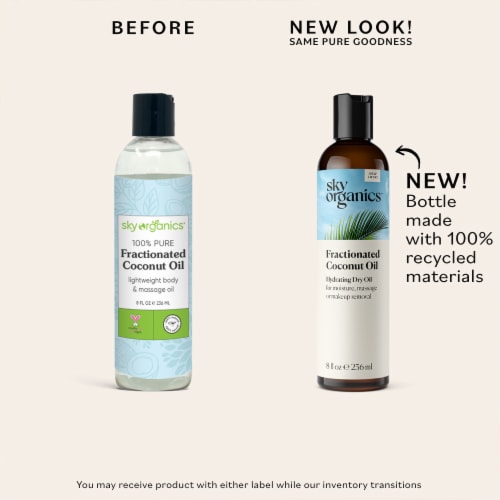 Sky Organics™ Fractionated Coconut Oil Perspective: left