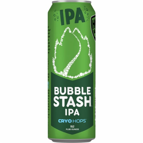 Hop Valley Bubble Stash Craft Beer Hazy IPA Perspective: left