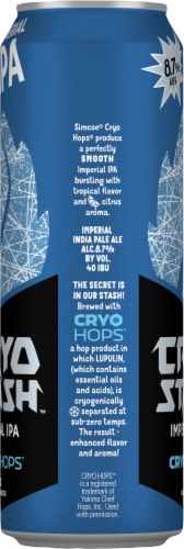 Hop Valley Brewing Co. Cryo Hops Cryo Stash™ Imperial IPA Beer Single Can Perspective: left