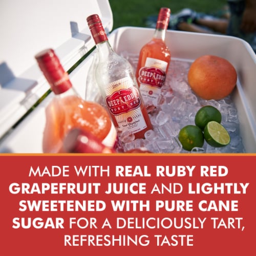 Deep Eddy Ruby Red Grapefruit Vodka Perspective: left