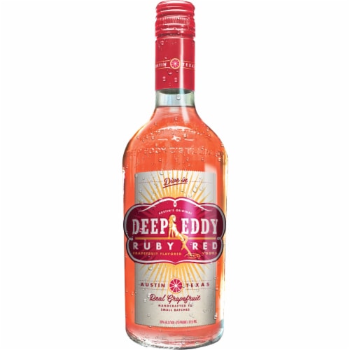 Deep Eddy Ruby Red Grapefruit Flavored Vodka Perspective: left