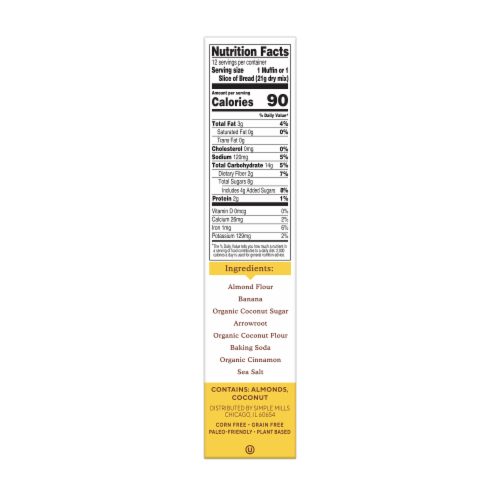 Simple Mills® Banana Muffin & Bread Almond Flour Mix Perspective: left