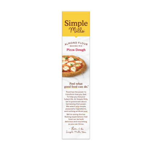 Simple Mills Gluten Free Almond Flour Pizza Dough Baking Mix Perspective: left
