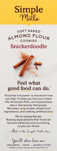 Simple Mills® Soft Baked Snickerdoodle Almond Flour Cookies Perspective: left