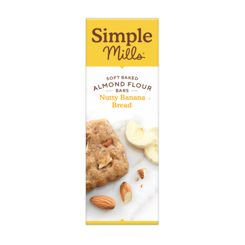 Simple Mills® Soft Baked Nutty Banana Bread Almond Flour Bars Perspective: left