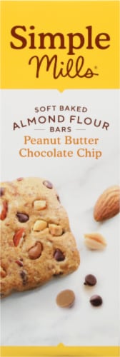 Simple Mills® Soft Baked Almond Flour Peanut Butter Chocolate Chip Bars Perspective: left