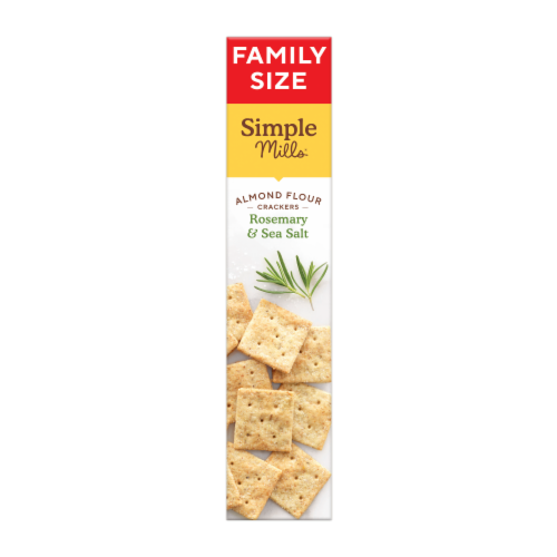 Simple Mills® Rosemary and Sea Salt Almond Flour Crackers Perspective: left